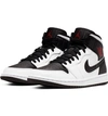 Nike Women's Air Jordan Retro 1 Mid Se Casual Shoes In White / Red Size 8.5 Leather/suede In White/ Gym Red/ Black