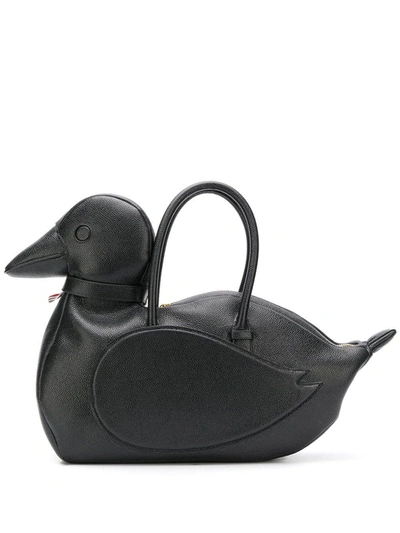 Thom Browne Duck Icon Tote Bag In Black