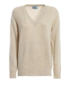 PRADA V NECK CASHMERE,10993869