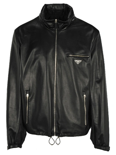 Prada Leather And Nylon Jacket