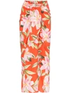 MARA HOFFMAN IZZY FLORAL WRAP MIDI SKIRT