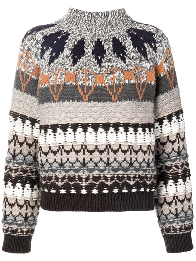 Stella Mccartney Fair Isle-knit Wool-blend Sweater In Multicolor
