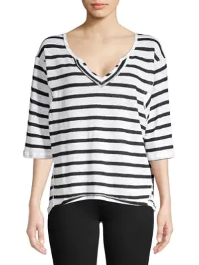 Free People Head In The Clouds Stripe Top In Ivory
