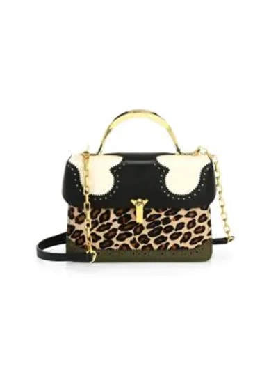The Volon The New Old Things Data Alice 2 Calf Hair Leather Satchel In Leopard