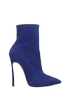 CASADEI HIGH HEELS ANKLE BOOTS IN BLUE SUEDE,10994207