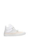 MAISON MARGIELA EVOLUTION SNEAKERS IN WHITE LEATHER AND FABRIC,10994204