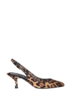 Dolce & Gabbana Leopard-print Calf Hair Slingback Pumps In Animalier
