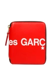 Comme Des Garçons Zip-around Huge Logo Wallet In Red