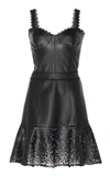 ZUHAIR MURAD ALICANTE LASER-CUT LEATHER MINI DRESS,767193