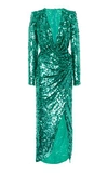 ZUHAIR MURAD SEQUIN-EMBELLISHED CREPE GOWN,767236