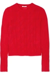 CHLOÉ CABLE-KNIT WOOL AND SILK-BLEND SWEATER