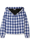 BALENCIAGA OVERSIZED CHECKED QUILTED COTTON-FLANNEL SHIRT