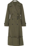 JW ANDERSON BUTTON-DETAILED COTTON-TWILL TRENCH COAT