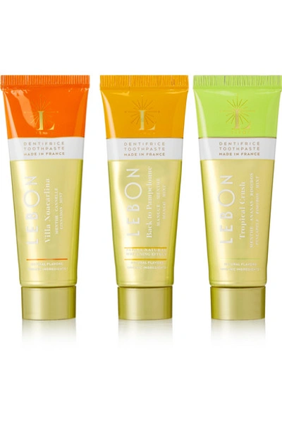 Lebon Orange Gift Set: Villa Noacarlina, Back To Pampelonne, And Tropical Crush Toothpaste, 3 X 25ml In Colorless