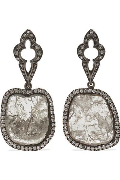 Loree Rodkin 18-karat Rhodium White Gold Diamond Earrings