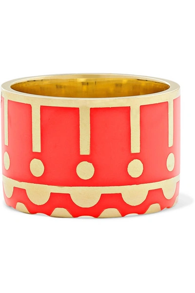 Alice Cicolini Memphis 14-karat Gold And Enamel Ring