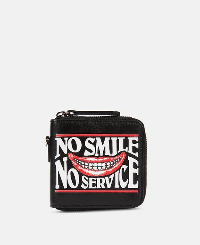 Stella Mccartney Black No Smile No Service Wallet