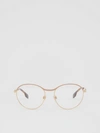 BURBERRY Gold-plated Round Optical Frames