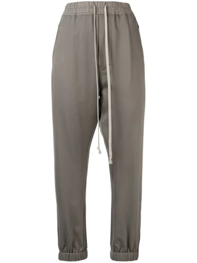 Rick Owens Drawstring Track Trousers In Grey