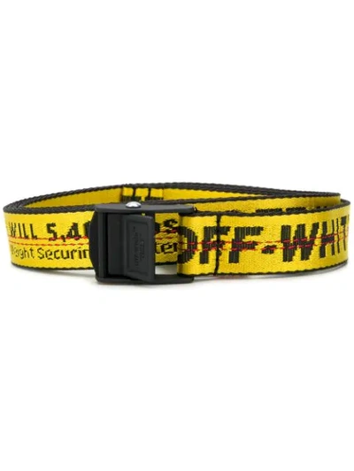 Off-white Classic Industrial Belt Yellow Black In Yellow