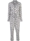 A.L.C A.L.C. SNAKESKIN PRINT JUMPSUIT - 黑色