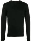 Roberto Collina Long-sleeve Fitted Sweater In Black