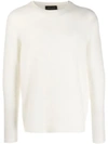 Roberto Collina Long-sleeve Fitted Sweater In White