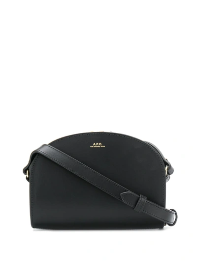Apc Mini Demi Lune Shoulder Bag In Black