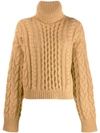 ALANUI ROLL-NECK CABLE-KNIT JUMPER