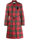 ALEXANDER MCQUEEN TARTAN MOTIF TRENCH COAT