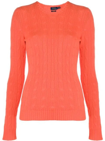 Polo Ralph Lauren Fine Knit Sweatshirt In Orange