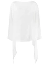 Alberta Ferretti Draped Details Blouse In White