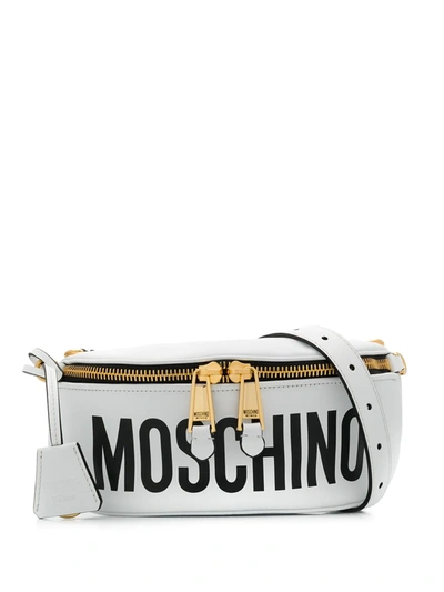 Moschino Logo Belt Bag In White
