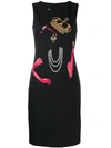 BOUTIQUE MOSCHINO BOUTIQUE MOSCHINO ROYALTY SHIFT DRESS - 黑色