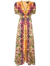 Saloni Lea Floral-print Silk Crepe De Chine Maxi Dress