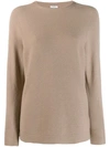 PESERICO PESERICO ROUND NECK JUMPER - 棕色