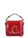 CHLOÉ CHLOE C SMALL SHOULDER BAG IN RED LEATHER,10994939