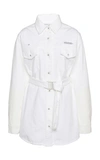 OFF-WHITE COTTON MINI SHIRT DRESS,767459