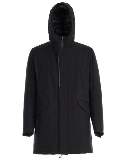 Herno Parka Long W/detachable Hood In Black
