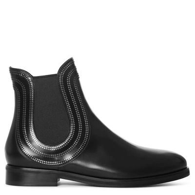 Alaïa Black Leather Chelsea Boots