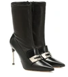 ALEXANDER MCQUEEN LEATHER ANKLE BOOTS,P00397793