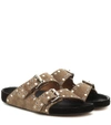 ISABEL MARANT LENNYO EMBELLISHED SUEDE SANDALS,P00398265