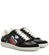 ISABEL MARANT Bulian leather and suede sneakers,P00398914