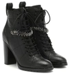 JIMMY CHOO CRUZ 95 LEATHER ANKLE BOOTS,P00413135
