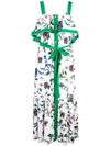 DEREK LAM 10 CROSBY BOTANICAL PRINT MAXI DRESS