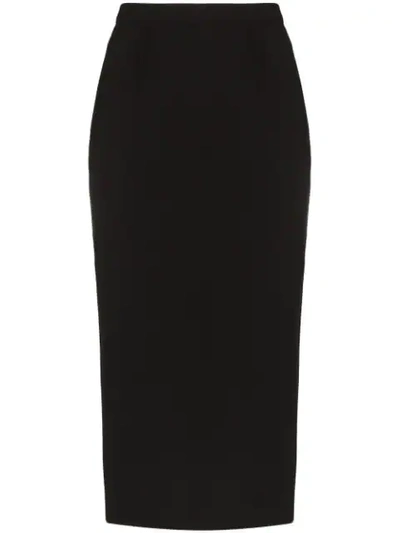 Roland Mouret Arreton Wool-crepe Pencil Skirt In Black