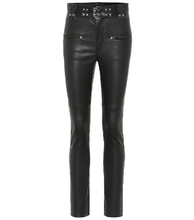 Isabel Marant Keydie Skinny Leather Pants In Black