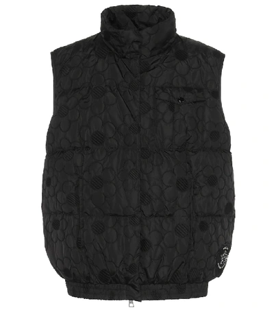 Moncler Genius Moncler X Simone Rocha Floral Embroidered Gilet In Black