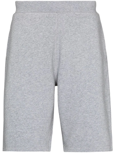Sunspel Mens Grey Melange Relaxed Cotton-jersey Shorts Xl