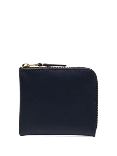 Comme Des Garçons Zip-around Wallet In Blue